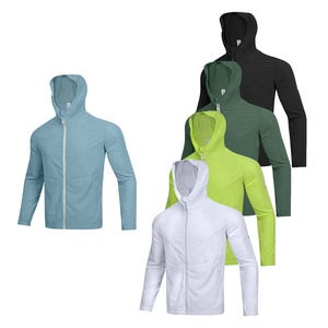 Veste de sport à capuche zippée intégrale pour <span class=keywords><strong>homme</strong></span>, <span class=keywords><strong>protection</strong></span> UV, randonnée en plein air, pêche, vêtements de sport personnalisés avec logo - Product Image 5