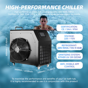 Vasca da bagno in legno Coasts per immersione a freddo, con refrigeratore, luci colorate, autoportante, tradizionale, portatile per esterni, con scarico, per 1 <span class=keywords><strong>persona</strong></span> - Product Image 6