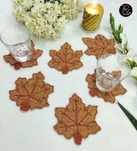 Sous-verre esthétique en perles pour les maisons modernes, accessoire de décoration de table artisanal, parfait pour les tables basses, les salles à manger et les cadeaux - Product Image 2