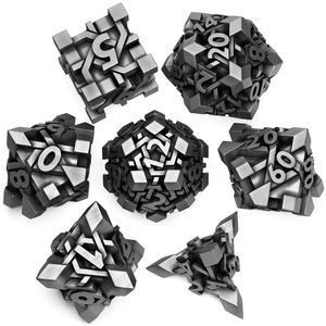 <span class=keywords><strong>Set</strong></span> <span class=keywords><strong>di</strong></span> 7 Dadi Metallici D&D RPG con Design Cubo <span class=keywords><strong>di</strong></span> <span class=keywords><strong>Rubik</strong></span>, Personalizzabili con Logo, per Giochi da Tavolo - Product Image 5
