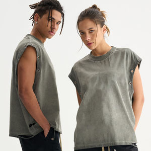 Hot Heavy 100% Cotton Slim Fit Unique Pattern <b>Muscle</b> Vest Sleeveless <b>Men's</b> <b>T</b>-<b>shirt</b> - Product Image 4