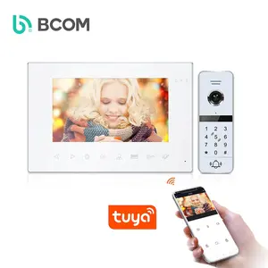 Visiophone intelligent avec écran de 7 pouces, sonnette vidéo étanche, wi-fi, vision nocturne, système d'interphone vidéo, application Tuya Smart
