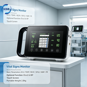 Moniteur dentaire multiparamètres ECG et tension artérielle, moniteur <span class=keywords><strong>de</strong></span> signes vitaux étanche pour les rondes en <span class=keywords><strong>salle</strong></span>, les transferts en ambulance et l'utilisation vétérinaire - Product Image 4