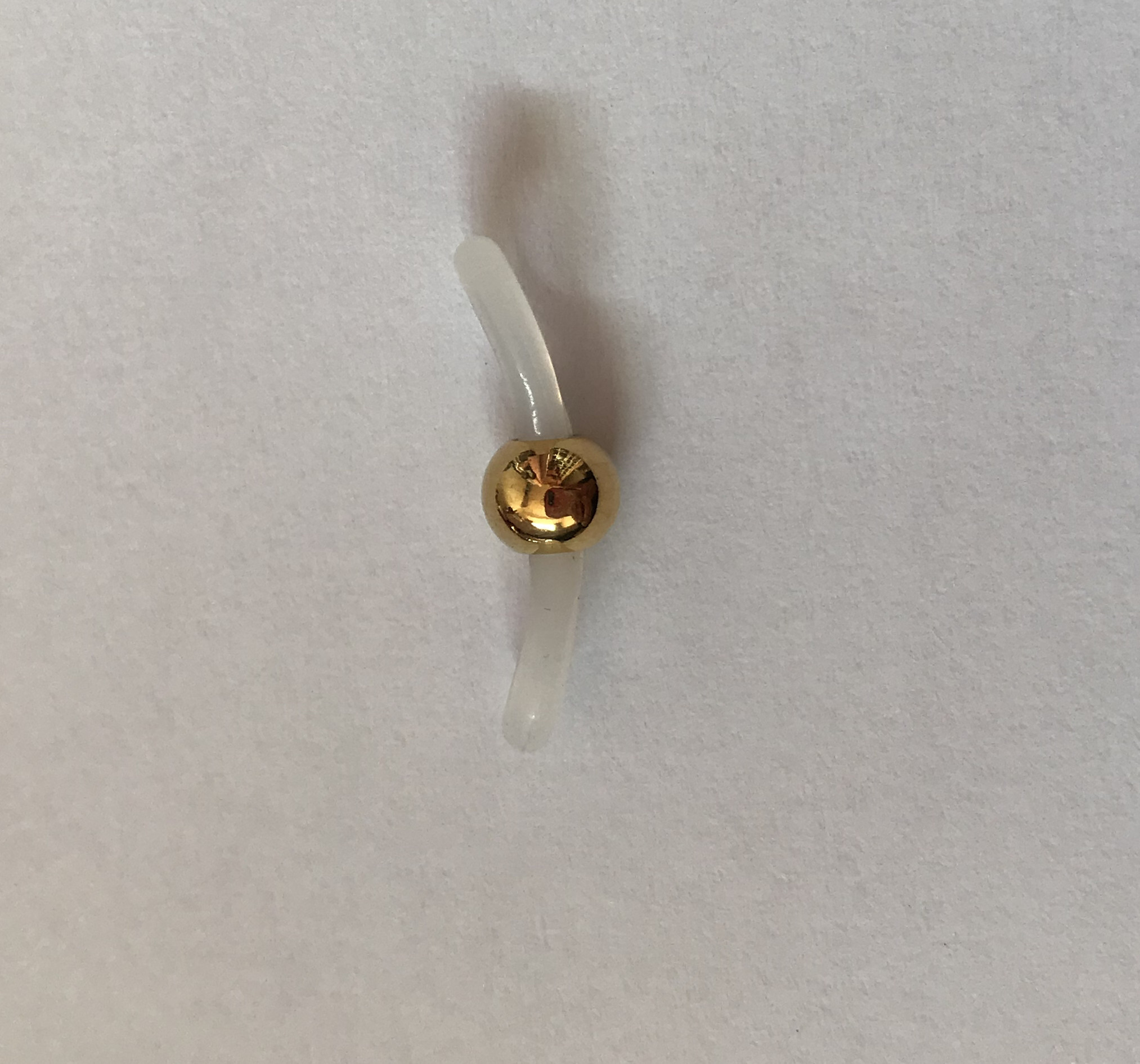 Gold bead/White