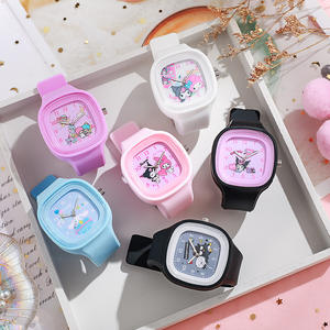 <span class=keywords><strong>Kawaii</strong></span> Pink Silicone Sanrion Square Candy <span class=keywords><strong>Watch</strong></span> Niños Relojes de pulsera Navidad Regalo de Navidad Estudiantes Niñas Niños - Product Image 6