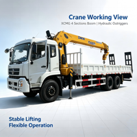 Nouvelle grue télescopique sur camion CLW 12 tonnes, boîte de vitesses, roulements Hengli, pompe, moment de charge élevé, hauteur de levage 25m, conduite à droite en option