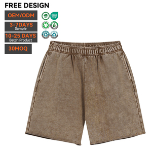 Shorts Homme Premium Personnalisés en Coton Épais, Coupe Ample et Oversize, Effet Délavé Vintage, Motif Graphique et Logo Personnalisé, Style Streetwear - Product Image 4