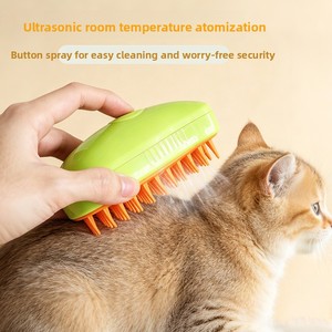 <span class=keywords><strong>Brosse</strong></span> de massage ultrasonique personnalisable pour animaux de compagnie, en silicone, pour le brossage des poils de chat, <span class=keywords><strong>brosse</strong></span> de bain douce pour chiens et chats, directement de l'usine - Product Image 2