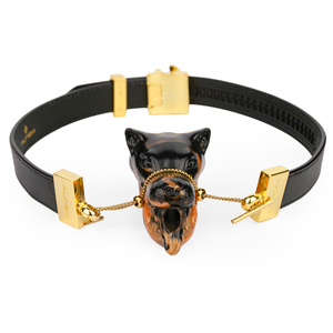 NNSX Forma de perro Boca abierta Plug Mujer Sexy Bondage SM Juego Arnés de cuero <span class=keywords><strong>Oral</strong></span> Gags <span class=keywords><strong>Consolador</strong></span> de silicona - Product Image 6