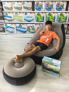 โซฟาเป่าลมอินเท็กซ์ 68564 รุ่นโมเดิร์น ซอฟท์ ซีกชั่นแนล สำหรับผู้ใหญ่ ใช้ได้ทั้งชายหาด แคมป์ปิ้ง โซฟาเข้ามุม โซฟาพักผ่อน โซฟาเบด แบบเป่าลม รุ่นใหม่ - Product Image 3