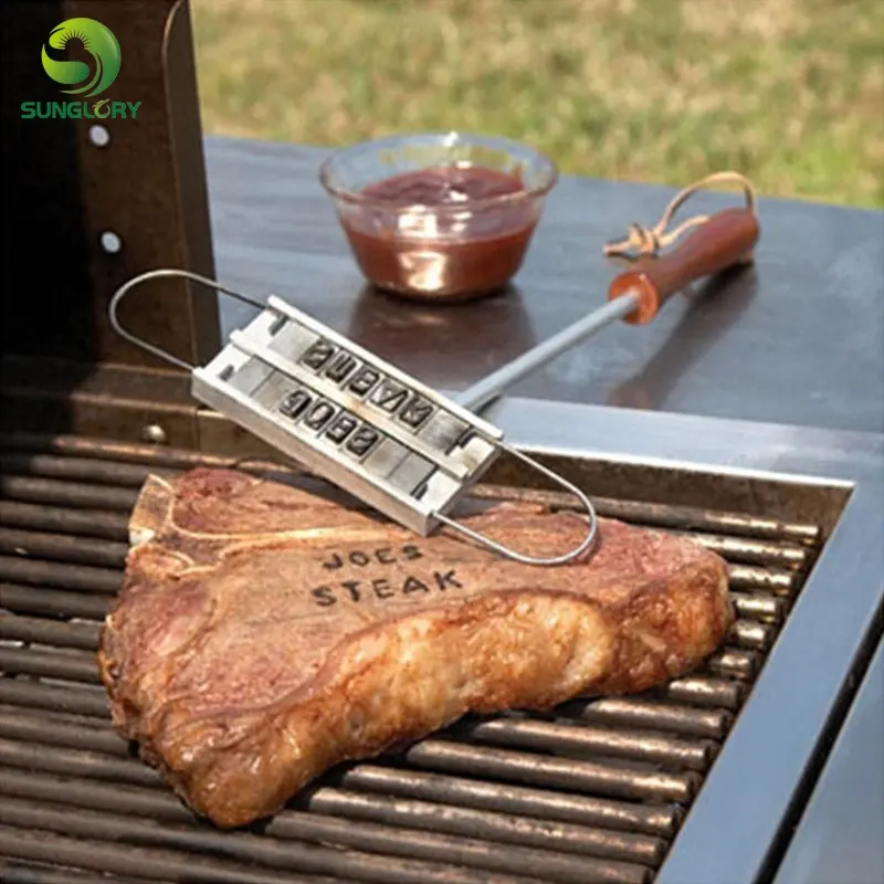 Persoonlijkheid Steak Vlees Barbecue Bbq Vlees Branding Ijzer Met Verwisselbare 55 Letters Bbq Gereedschap Barbecue Accessoires Koken Gereedschap