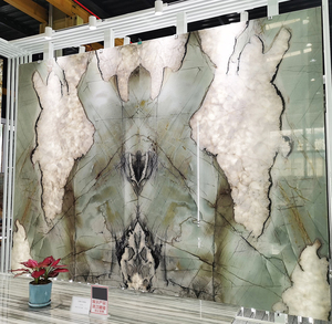 Panel de pared de mármol luminoso con función de retroiluminación de cuarcita de cristal <span class=keywords><strong>Laguna</strong></span> translúcido, azulejo de suelo, encimera de muebles brillantes - Product Image 4