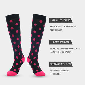 Calcetines de compresión de nailon con lunares para correr, ciclismo, deportes, jóvenes de 18 a 40 años - Product Image 4