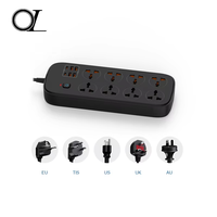 Multifonction Power Extension Desktop Power Strip 4 ports USB 2 Type C Universal Electric Universal Power Strip with Usb Ports