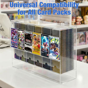 Boîtes de rangement pour boosters de cartes Pokémon en acrylique à grande capacité, résistantes à la poussière et aux UV, avec 6 emplacements et couvercle ouvrant - Product Image 4