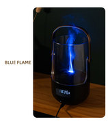 FUSMLI Diffuseur d'arôme de flamme réaliste 3D 200ml Grand réservoir Fonctionnement silencieux avec humidificateur à flamme de charge de type C