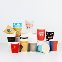 Gobelet en papier personnalisé, réutilisable, écologique, recyclable, à paroi ondulée, enduit de PE, de qualité alimentaire, pour la tequila et le vin, avec impression de logo personnalisée