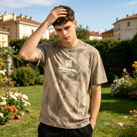 T-shirts pour hommes à manches courtes, style streetwear américain, motif floral, col rond décontracté, 100% coton, effet délavé vintage