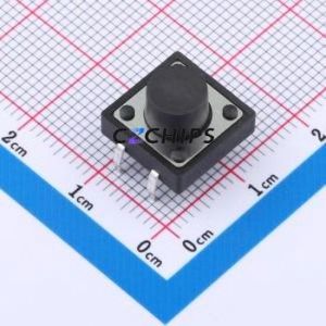 TC-1212DR-7.5H-250 Tactile Switch Through hole Component (THT),12x12mm Switch 12mm 12mm 7.5mm - Product Image 1