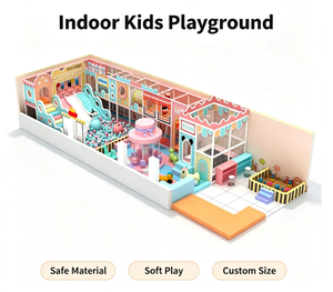 Aire de jeux intérieure personnalisée pour enfants, château gonflable commercial avec piscine à balles, toboggan et trampoline pour <span class=keywords><strong>centre</strong></span> commercial - Product Image 2