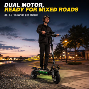 Scooter X6Pro 48V 21Ah à forte puissance, double moteur, pneus tout-terrain, scooter adulte de haute qualité, vente chaude - Product Image 4