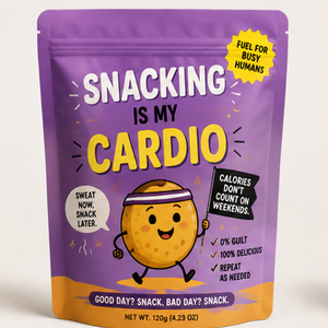 Sachet refermable personnalisé imprimé pour snacks, noix, amandes et cachous, qualité alimentaire, avec fermeture éclair - Product Image 1