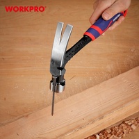 Marteau à griffes WORKPRO 450g (16oz) en acier au carbone forgé d'une seule pièce