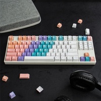 GMK Rainbow Gradient Keycaps 129 Keys Dye Sub PBT Keycap for Mechanical Keyboard With 2U 1.75U Shift GK61 GK64 980