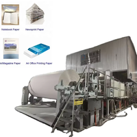 Máquina de fabricación de papel cultural de alta velocidad totalmente automática con motor de caja de cambios controlado por PLC, certificación CE/ISO, ancho personalizado, bajo costo.