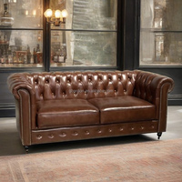 Chaises de bar lounge à cigares vintage personnalisées Offre Spéciale canapé Chesterfield en cuir pour les usines de meubles