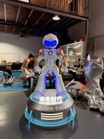 Sculpture de robot en résine FRP avec éclairage LED personnalisé, style moderne, sculpture de robot décorative