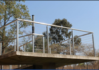 Poteau en câble métallique en acier inoxydable 304/316 BNS moderne et facile à installer pour balustrade de terrasse ou de balcon intérieure/extérieure