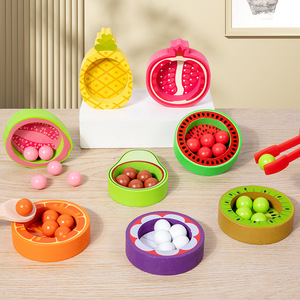 Cognition Matching Learning Toys Montessori Educational Fruit Color Classification Beads Clip Games for Kids Boys Girls - Product Image 2