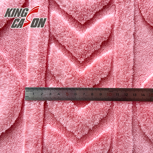 KINGCASON Manufacturer Wholesale Customized Design High Color Fastness 100% Polyester Cutting Rabbit Fur for Cloth and Blanket - Product Image 1