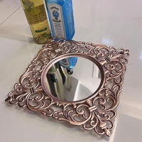 Assiettes de présentation dorées, assiettes de présentation or et argent pour mariage, fête, banquet, assiette en plastique pour table