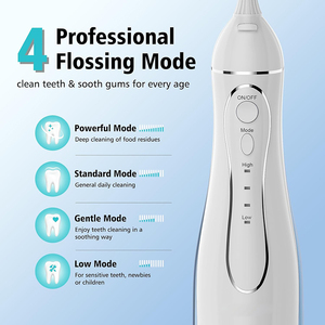 Hydropulseur <span class=keywords><strong>dentaire</strong></span> électrique portable, rechargeable, étanche, 4 modes, 5 buses, pour un nettoyage en profondeur des <span class=keywords><strong>dents</strong></span> - Product Image 2