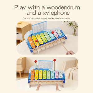 Piano <span class=keywords><strong>de</strong></span> Percusión Sensorial Montessori, Soporte Musical Multifuncional, Piano Táctil Mágico, <span class=keywords><strong>Instrumentos</strong></span> <span class=keywords><strong>Musicales</strong></span> <span class=keywords><strong>de</strong></span> Madera para Niños Pequeños - Product Image 6