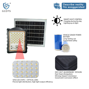 Factory Direct Flower-frame Shaped Solar <b>Flood</b> <b>Lights</b>, 6-8m Motion-sensing Lighting, Aluminum, IP65 Waterproof, Impact-resistant - Product Image 2