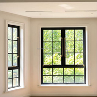 Aluminium-Französische Außentüren mit Wärmedämmung für Häuser, Haupteingang, Außenbereich, Villa, Gitterglas, Wetterfest
