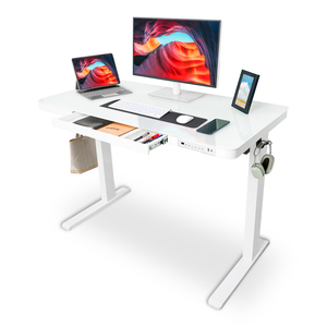 Ergonomic điều chỉnh chiều cao kính đứng bàn văn phòng thời trang nhà Morden mát mẻ Bảng điều khiển điện với 2 cột nâng - Product Image 1