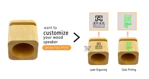 ลำโพงขยายเสียงโทรศัพท์ไม้ แท่นวางไม้ไผ่แบบยูนิเวอร์แซล ลำโพงตั้งโต๊ะสำหรับสมาร์ทโฟน - Product Image 2