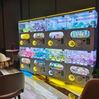 Distributeur automatique électronique de jouet de Gacha Gachapon de capsule de double couche de jeu à pièces avec la vitrine
