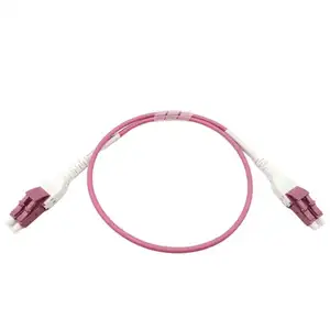 Cable de parche de fibra óptica con uniboot, 3mm, multimodo, dúplex, DX, LC a LC