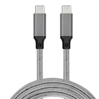 Câble USB-C 3.1 Gen 2 noir, transfert de données 10 Gbps, vidéo 4K 60 Hz, charge rapide PD 5A 100W, tressé PVC pour iPad Pro pour S2