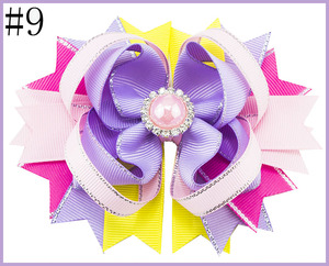 4,5 ''niñas perla inspirada princesa lazos para el cabello Clips colorido <span class=keywords><strong>plata</strong></span> pinza para el cabello Niños Accesorios para el cabello - Product Image 5