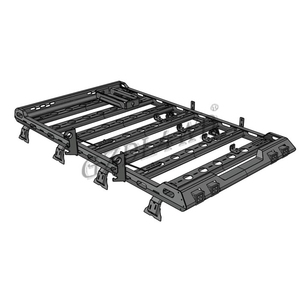 Barres de toit universelles en acier avec éclairage LED, revêtement poudré noir, capacité 100 kg+, pour Land Cruiser 70/80/90/100 Series Patrol Y60/Y61 - Product Image 6
