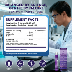 LIFEWORTH Semprotan Bantuan Tidur Alami Cepat Beraksi dengan Melatonin GABA 5-HTP - Product Image 4