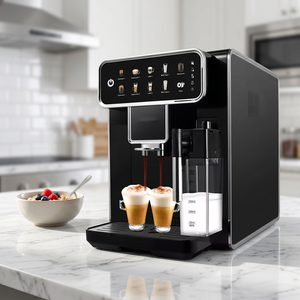 Cafetera Súper Automática de 1350W con Función de Autolimpieza y Cappuccino de un Toque para el Hogar - Product Image 1