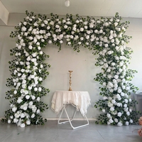 Soporte Decorativo de Esquina con Arco Cuadrado para Flores Artificiales, Decoración para Bodas, Arreglos Florales, Pasillo, Accesorios para Fotografía