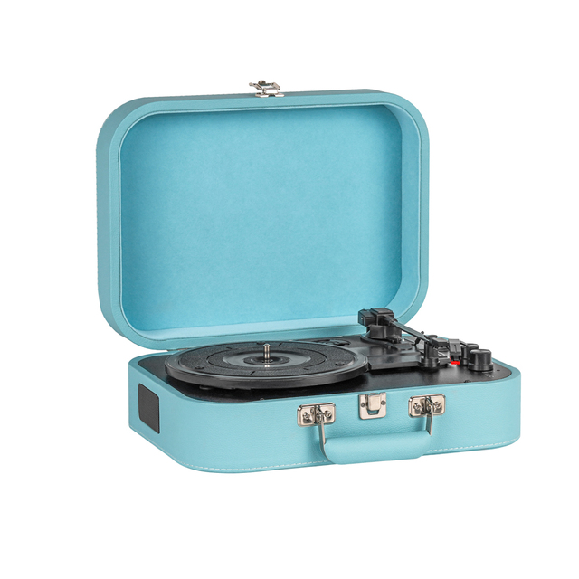 New Fashion Portable Suitcase Vinyl Record Player With Speakers BT OUT Record Player USB SD Turntable